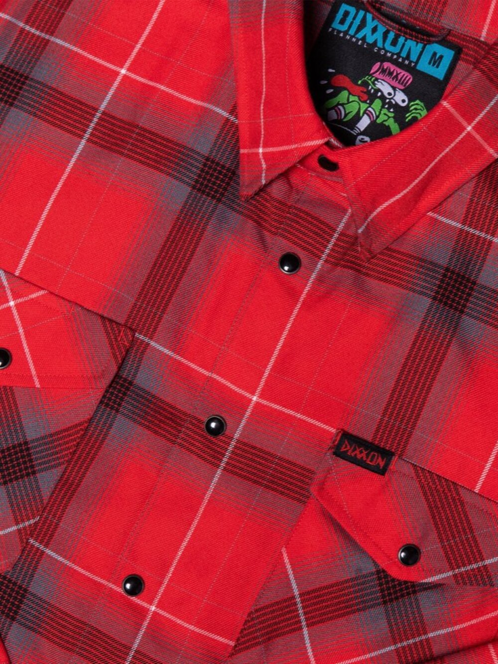 Brand New! DIXXON Flannel Slappy LIMITED EDITION Red Gray Longsleeve Snap Shirt